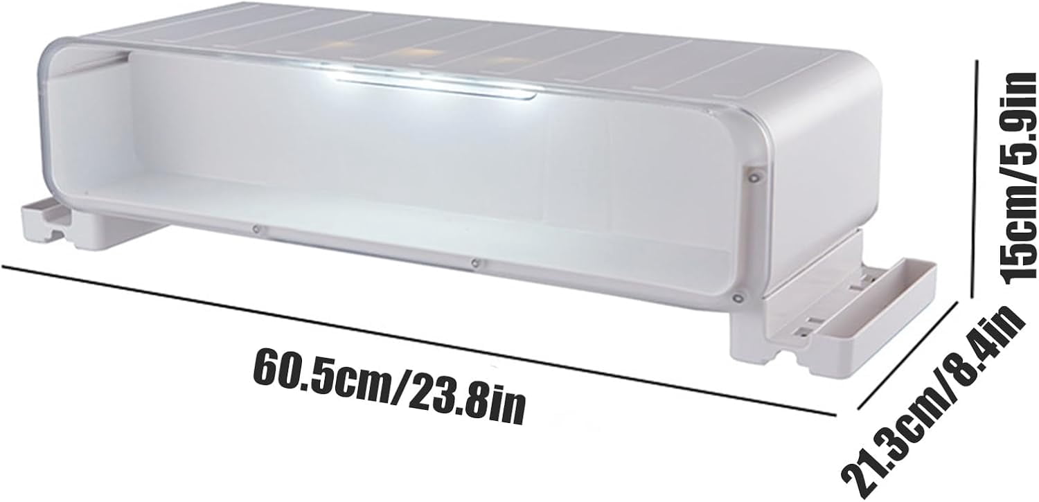 Monitor Stand Riser with Drawer and LED Lights for Computer Desktop ...