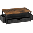 Monitor Stand Riser with Drawer and Pen Holders, 2-Tier Desk Organizer ...