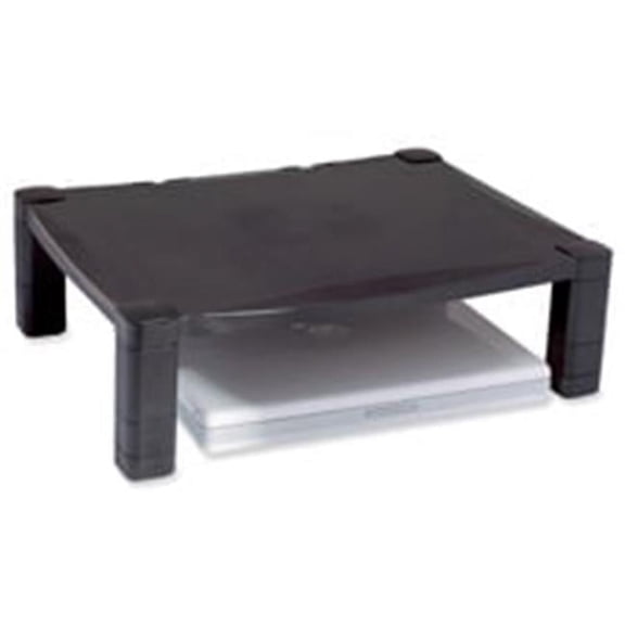 Monitor Stand- w-o Drawer- Adjust. Height- Cable Management- BK