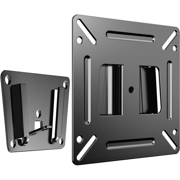 Monitor Wall Mount Most 14-24 TVs Computer Universal Low Profile RV TV Wall Mount VESA Up to 100x100mm Max Weight 30lbs Fits 15 19 20 22 23 Inch Camper Small Monitor Mount Bracket