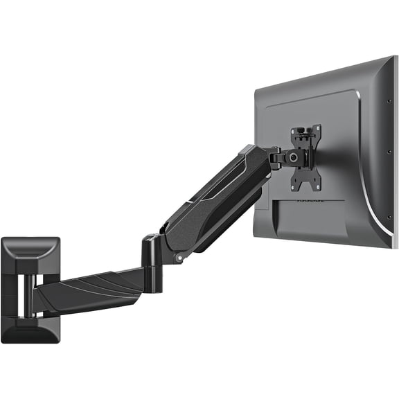 Monitor Wall Mount for 17-32 Inch Computer Screen, Wall Mounted Arm Support 4.4-17.6lbs Display, Computer Monitor Arm, VESA Bracket for VESA 75x75mm and 100x100mm, Black