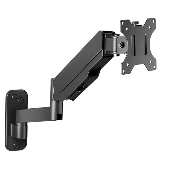 Monitor Wall Mount for 17-32 inch Flat/Curved Screen, Computer Monitor Wall Mount Arm Holds up to 17.6lbs, Tilt, VESA 75x75/100x100 mm