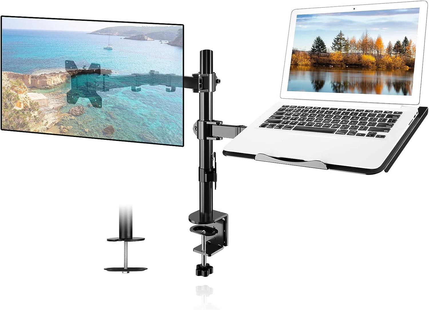 Computer Hold Monitor and Laptop Mount Holds 13-32 inch Computer Screen,Adjustable ...