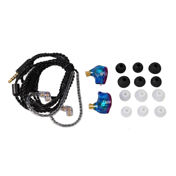 Monitoring Level Wired Earphones Composite Magnetic Coil Corded Earphones for Game Music Running Sports Colorful