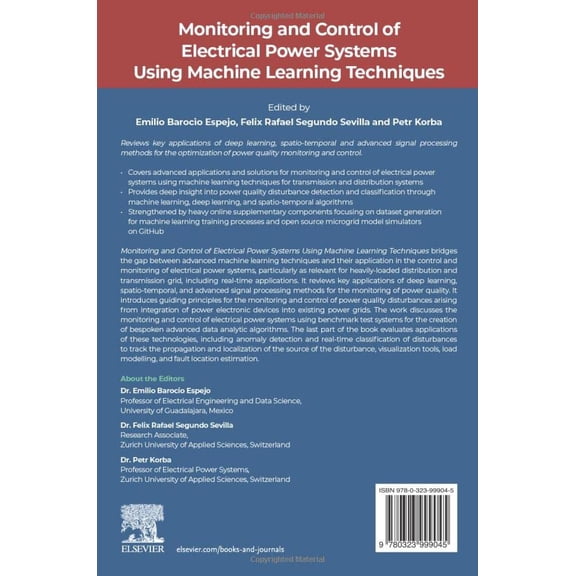 Pre-Owned Monitoring and Control of Electrical Power Systems using Machine Learning Techniques