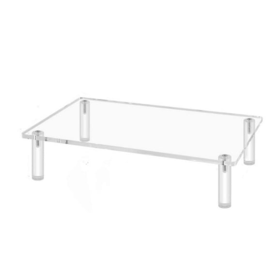 Acrylic Monitors Stand Clear Computer Heighted Base Ergonomic Keyboard Laptop Bracket Rack Storage Solution