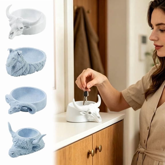 Monjani 1PC Multi-Use Animal Catchall Bowl for Home Container Keys Jewelry Decorative Bowl for Animal Lover & Enthusiasts Home Entryway Living Room Bedroom Desktop Organizer