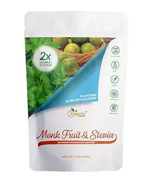 Monk FruitStevia & Allulose All Purpose Sweetener 2X Sugar Sweetness