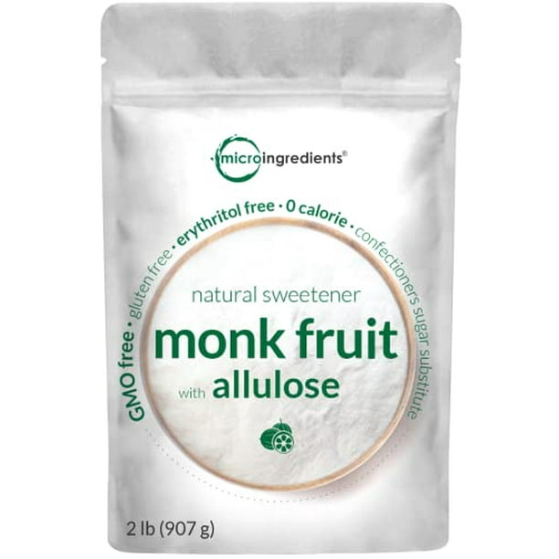 Monk Fruit Sweetener with Allulose, 2 lbs No Erythritol No