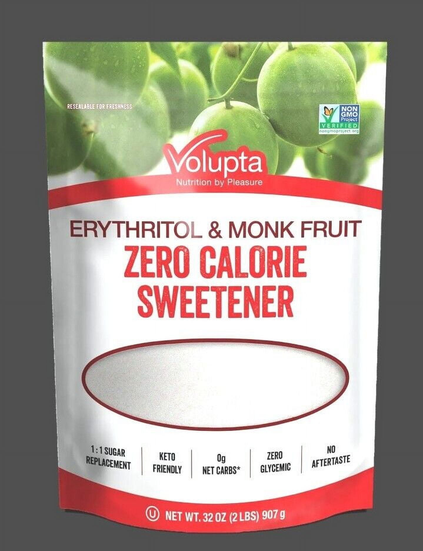 Monk Fruit & Erythritol Sweetener, 2LB Zero Calorie Sugar Substitute