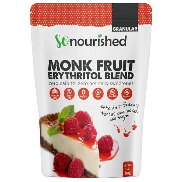 Monk Fruit Sweetener with Erythritol Granular 11 Sugar Substitute
