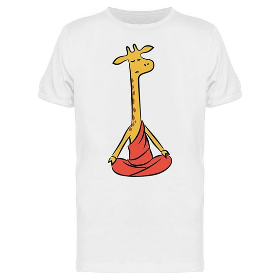 Monk Giraffe Lotus Om T-Shirt Men -Image by Shutterstock, Male Medium