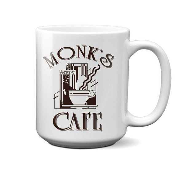 Monk's Restaurant Menu Logo Ceramic 15oz Mug
