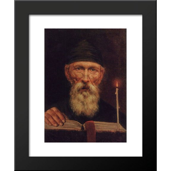 Monk with candle 20x24 Framed Art Print by Vasily Tropinin