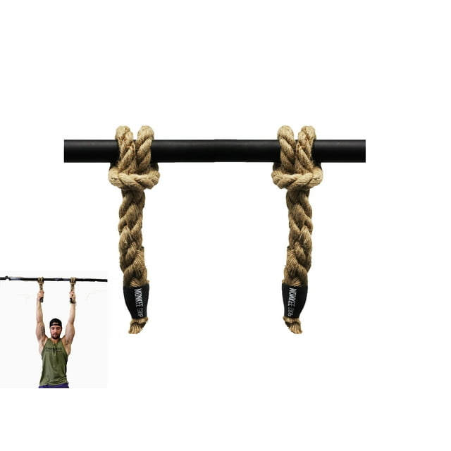 Portable Monkee Grip Rope (Pair) for Training Workout, Fitness, Pull-Up ...