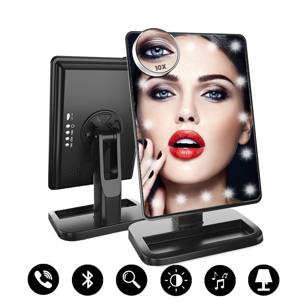 Monkemon LED Makeup Mirror, Vanity Mirror with Bluetooth,360° Rotation