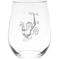 thumbnail image 1 of C&M Personal Gifts Monkey 17 oz. Stemless Wine Glass  (Style M1), 1 of 5