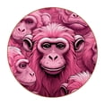 thumbnail image 1 of Monkey 6PCS Round Microfiber Leather Bar Coasters, 11x11 cm/4.3x4.3 in, Drink Coasters for Home and Kitchen, Furniture from Water Marks and Scratches, 1 of 6