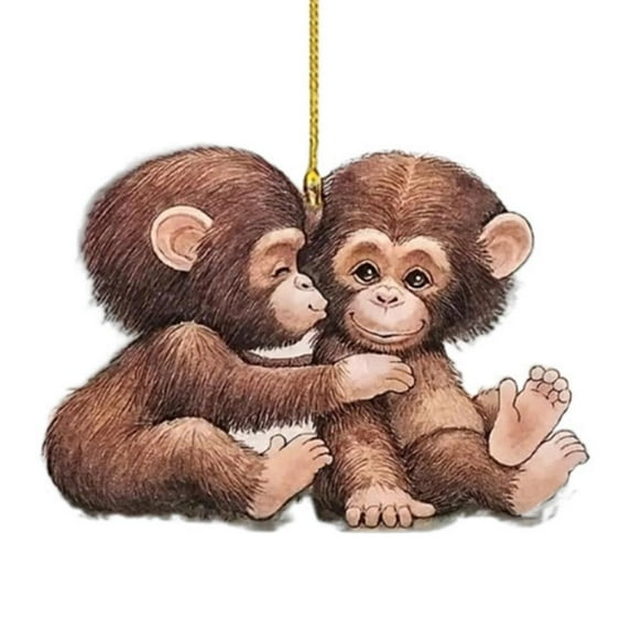 Monkey Acrylic Pendant Car Rearview Mirror Charm Keychain, Bag Pendant B8J XBX