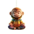 thumbnail image 1 of Monkey Acrylic Pendant Car Rearview Mirror Charm Keychain, Bag Pendant B8J XBX, 1 of 9
