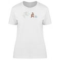 thumbnail image 1 of Monkey And Dog Snowball Fight T-Shirt Women -Image by Shutterstock, Female Large, 1 of 2