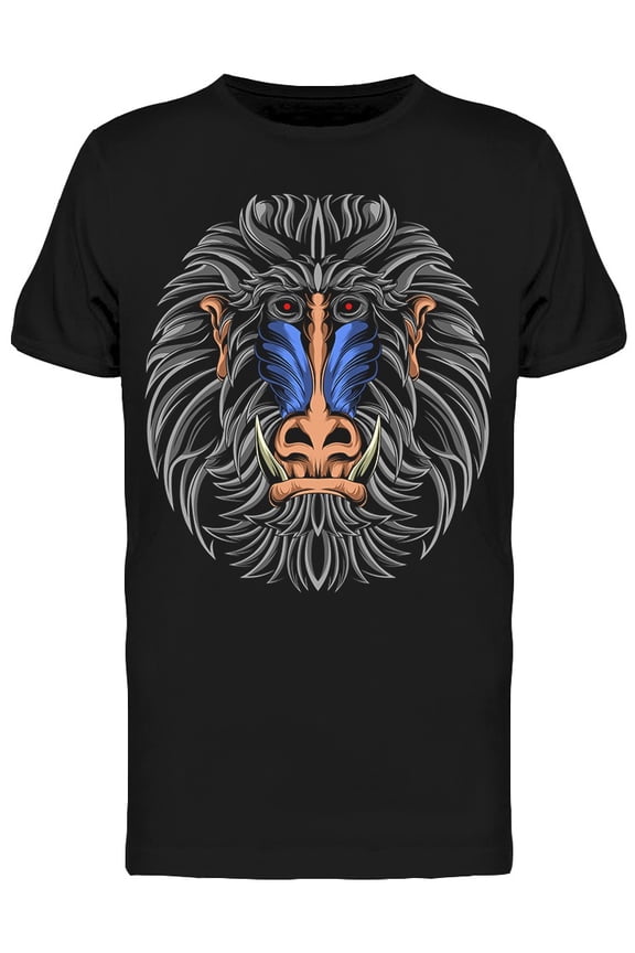 Monkey Art T-Shirt Men -Image by Shutterstock, Male Medium