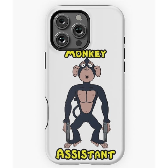 Monkey Assistant Pout Funny Chimp Phone Case for iPhone 16 15 14 13 12 11 Pro Max