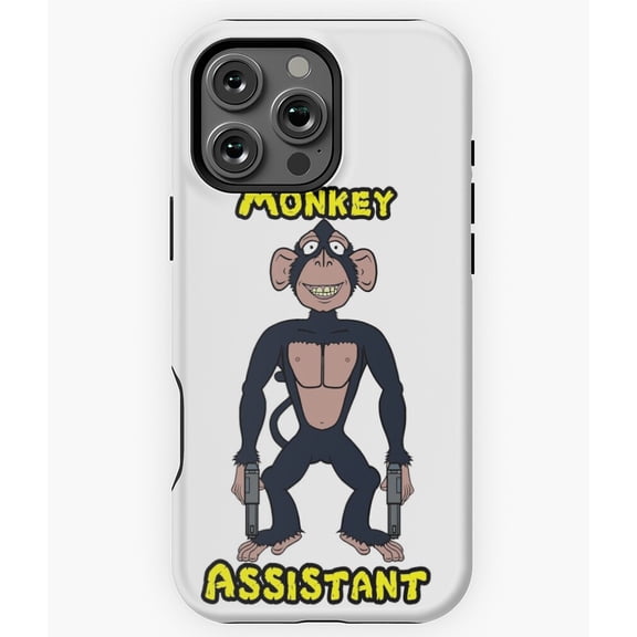 Monkey Assistant Smile Funny Chimp Phone Case for iPhone 16 15 14 13 12 11 Pro Max