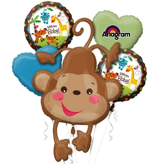 Monkey Baby Shower Balloon Bouquet