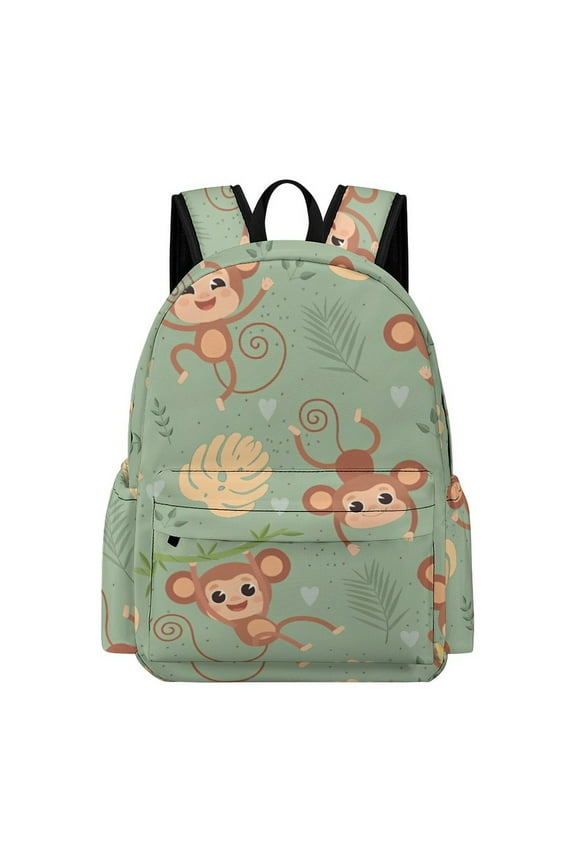 Monkey Backpack Daily Commuter Oxford Cloth Casual Fashion 17 Inch Backpack