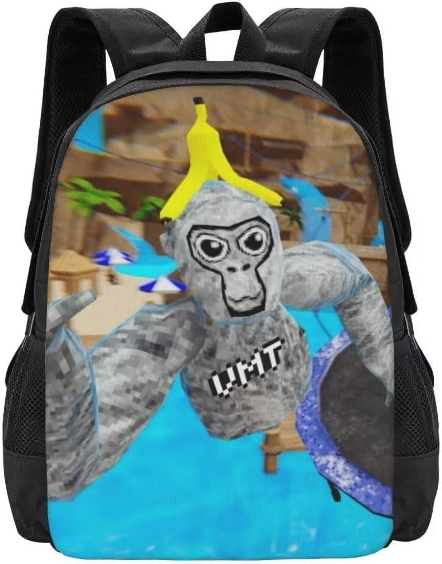 Monkey Backpack Game Backpack Gorilla Tag 3D Pattern Printed Travel ...