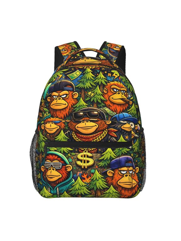 Monkey Backpack Lightweight Travel Bag for Men and Women