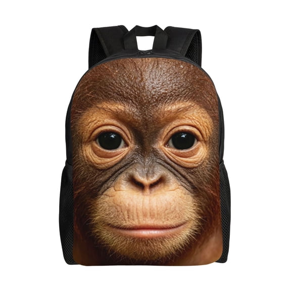 Monkey Backpack for Men Women Cute Cartoon Schoolbag Travel Lightweight Laptop Bag Hiking Daypack