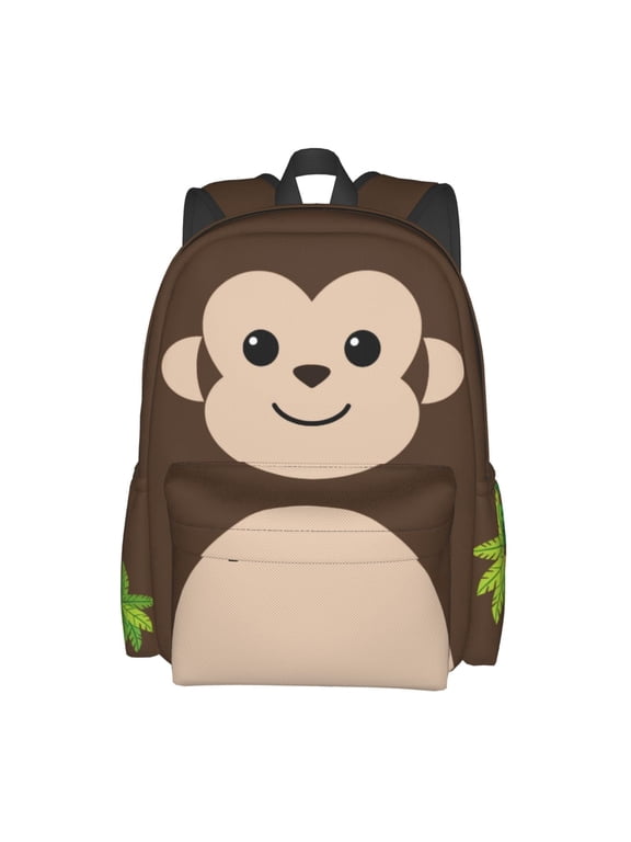 Monkey Backpack for Men Women Cute Cartoon Schoolbag Travel Lightweight Laptop Bag Hiking Daypack