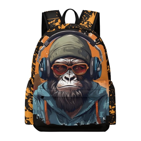 Monkey Backpack for Men Women Teenager17 inch School BackpacLightweight Breathable Travel Backpacks