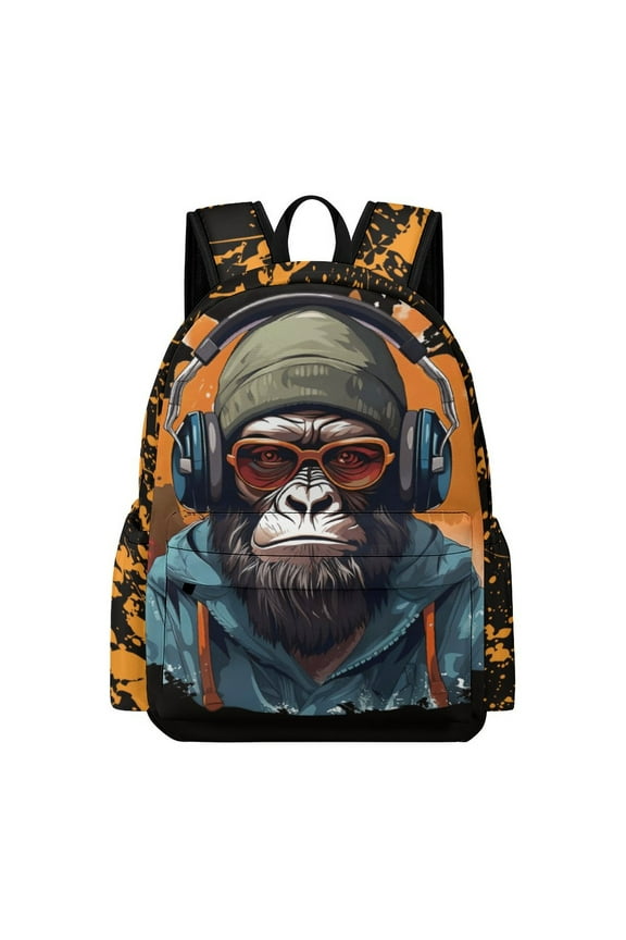 Monkey Backpack for Men Women Teenager17 inch School BackpacLightweight Breathable Travel Backpacks