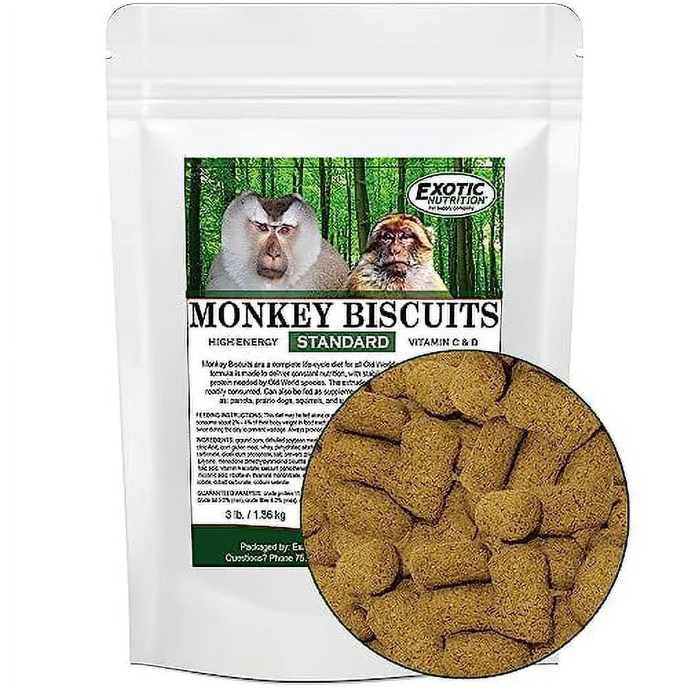 Monkey Biscuits (Standard, 3 lb.) Healthy & Crunchy Biscuit Treat for