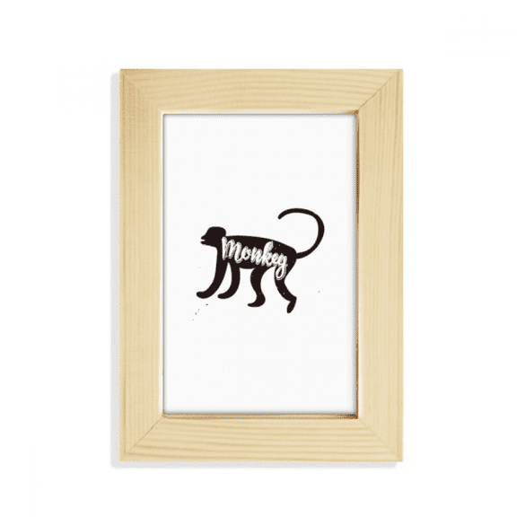 Monkey Black And White Animal Desktop Display Photo Frame Picture Art Painting 5x7 inch