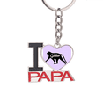 thumbnail image 1 of Monkey Braying Yawp  Keychain Metal Keyring Holder Love PAPA Father, 1 of 3