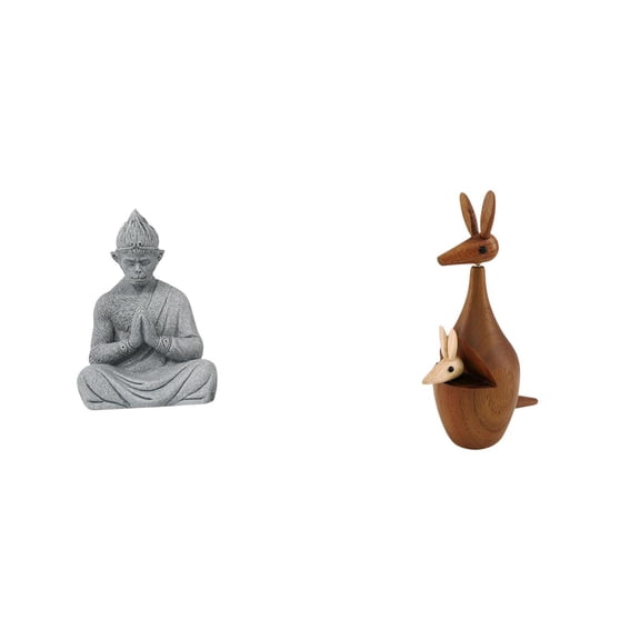 Monkey Buddha Statue Animal Figurine Miniature Lifelike Wood Detail for Bedroom Desk Living Room Display