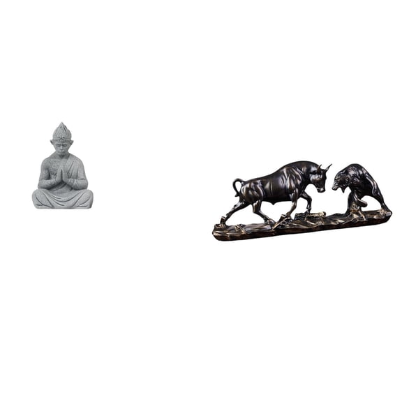 Monkey Buddha Statue Bull Sculpture Bear Ornament Sandstone Material for Meditation Space Desk Decor