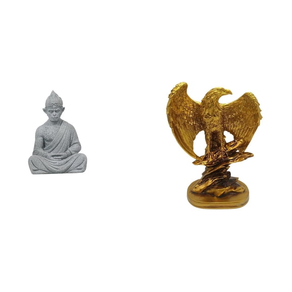 Monkey Buddha Statue Sculpture Resin Material for Collectors Art Lovers Home Office Shelf Decor Display