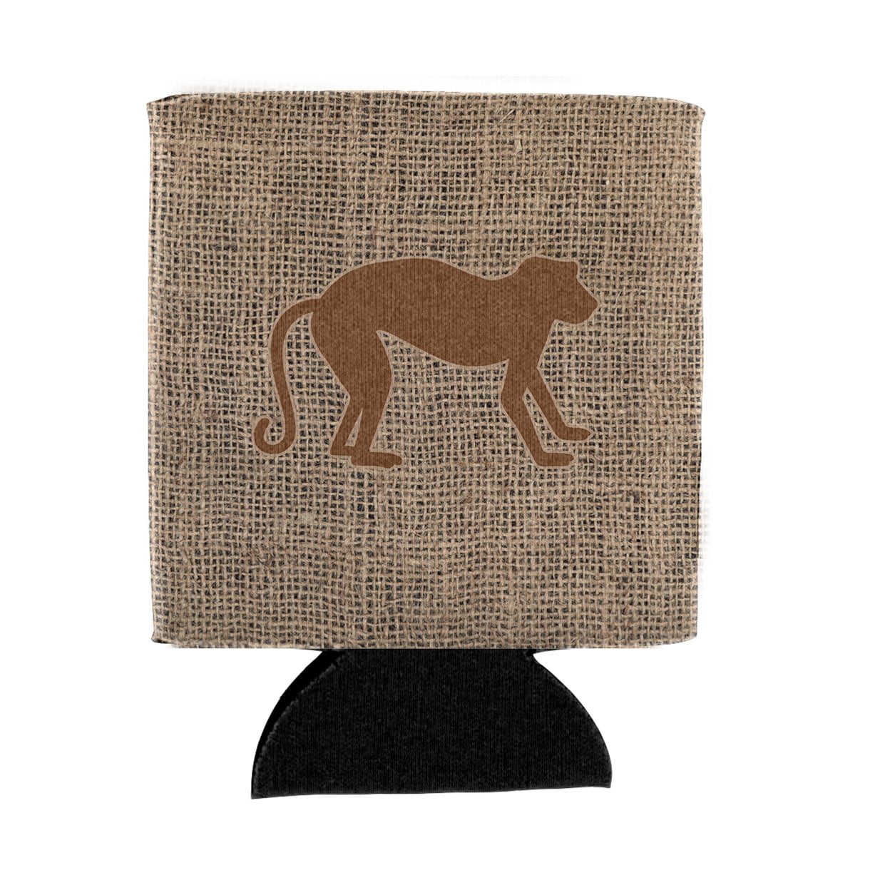 Monkey Burlap and Brown Can or Bottle Hugger