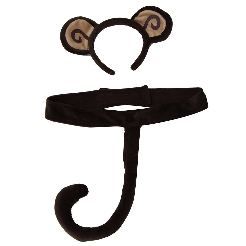 Monkey Business Monkey Ears and Monkey Tail for Monkey Costume for Kids
