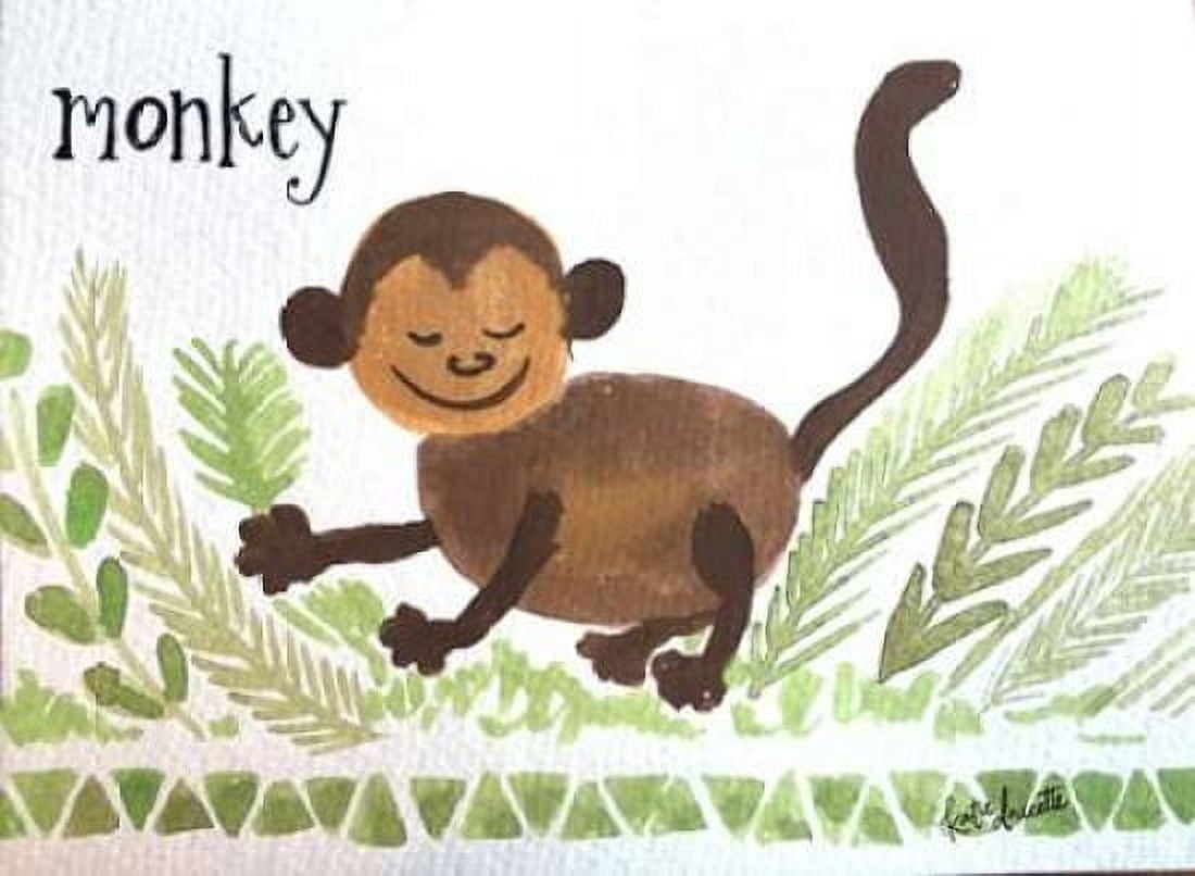 Monkey Canvas Art - Katie Doucette (18 x 24)