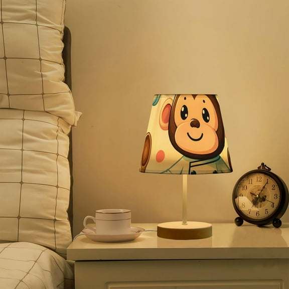 Monkey Chef Cooker LED Desk Lamp Table Lamp USB Bedside Nightstand Small Lamp for Bedroom Living Room Kids Room