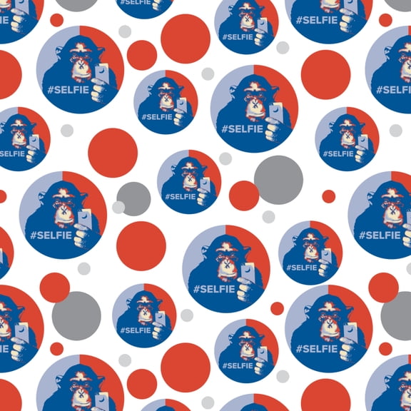 Monkey Chimp Hashtag Selfie #Selfie Premium Gift Wrap Wrapping Paper Roll