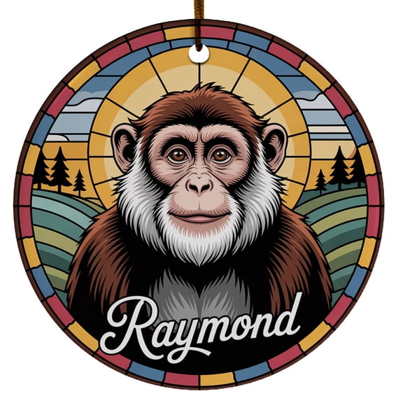 Monkey Christmas Ornament Gifts for Men Women Animal Lovers Owners, Monkey Christmas Ornament 2025, Customized Monkey Christmas Ornaments with Name