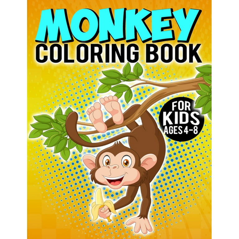 monkey pictures for kids to color