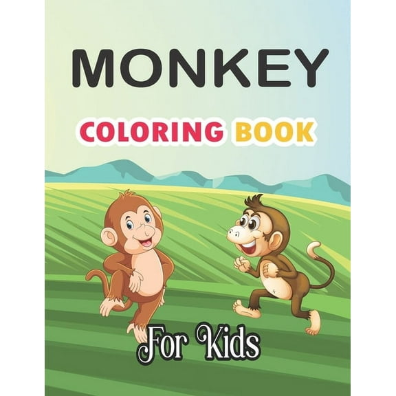 Monkey Coloring Book For Kids: funny coloring pages, jungle animal book (Paperback)